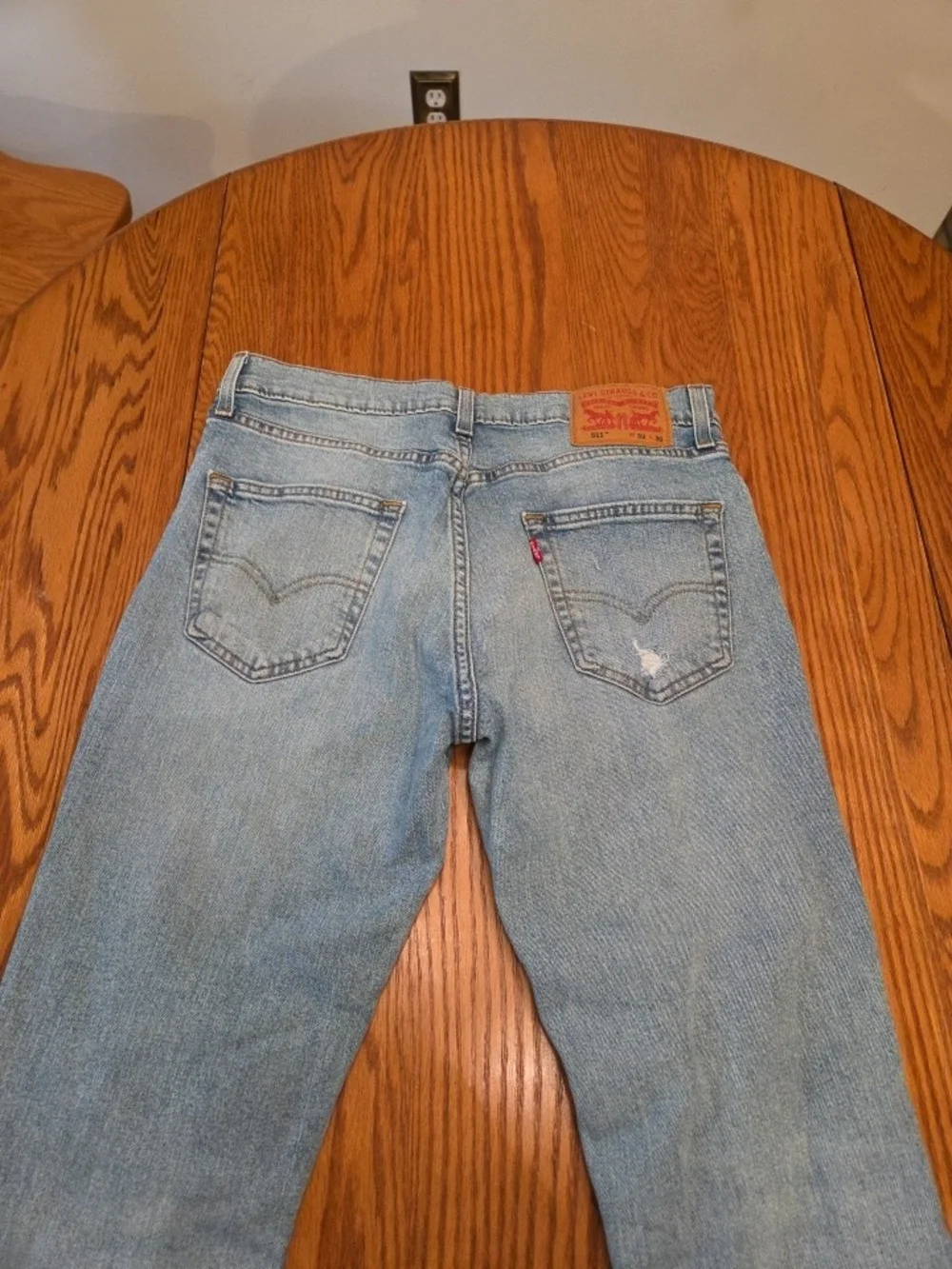 Levi's 511 Distressed Slim Fit Men’s Jeans - Light Blue